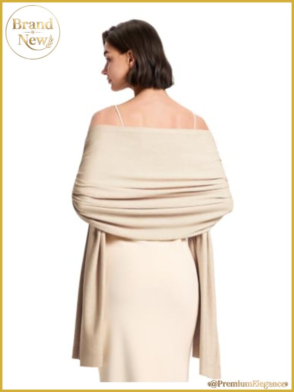 PULI Pashmina Shawl Wrap for Evening Dresses Large Wedding Scarf